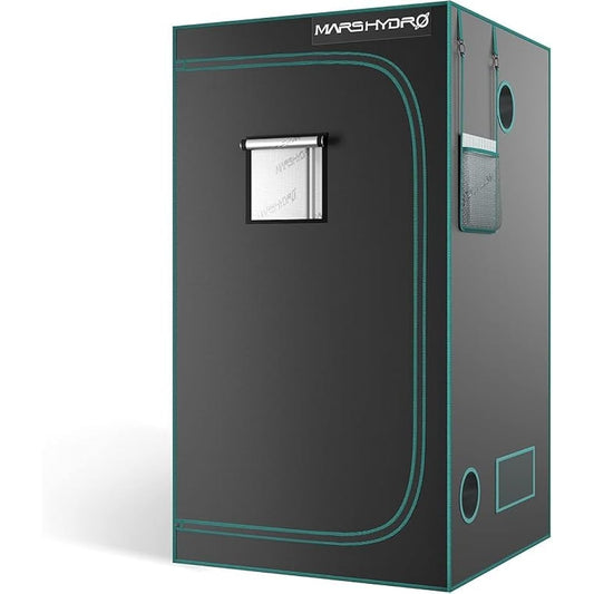 MARS HYDRO 3x3 Grow Tent, 36"x36"x71" Reflective MylarGrow Tents with Removable Floor Tray View Window for Indoor Plant Growing Room