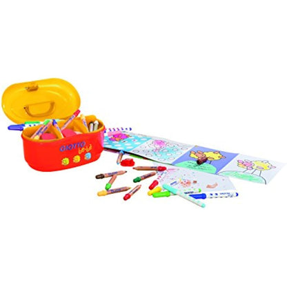 GIOTTO be-bè Large Colour Box for Young Children, 27 Pieces, Pencils/Felt-Tip Pens, Assorted Colours, Colouring Pack, For Home and Schools
