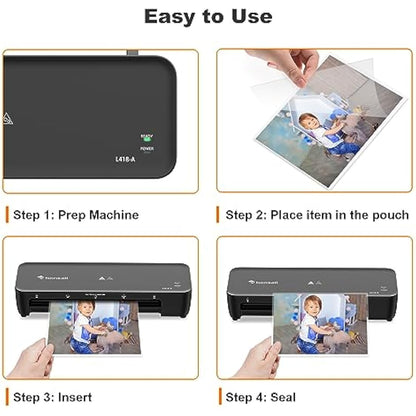 Bonsaii A4 Laminating Pouches, 100 Sheets, 160 Microns (2×80 Microns), Glossy Finish, Clear and Durable, Ideal for Notices and Photos (LP100-A4)