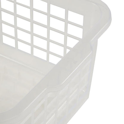 keeeper Storage Basket, Sturdy Plastic PP, 2.8 Litre, 25 x 17 x 10 cm, Transparent-Natural