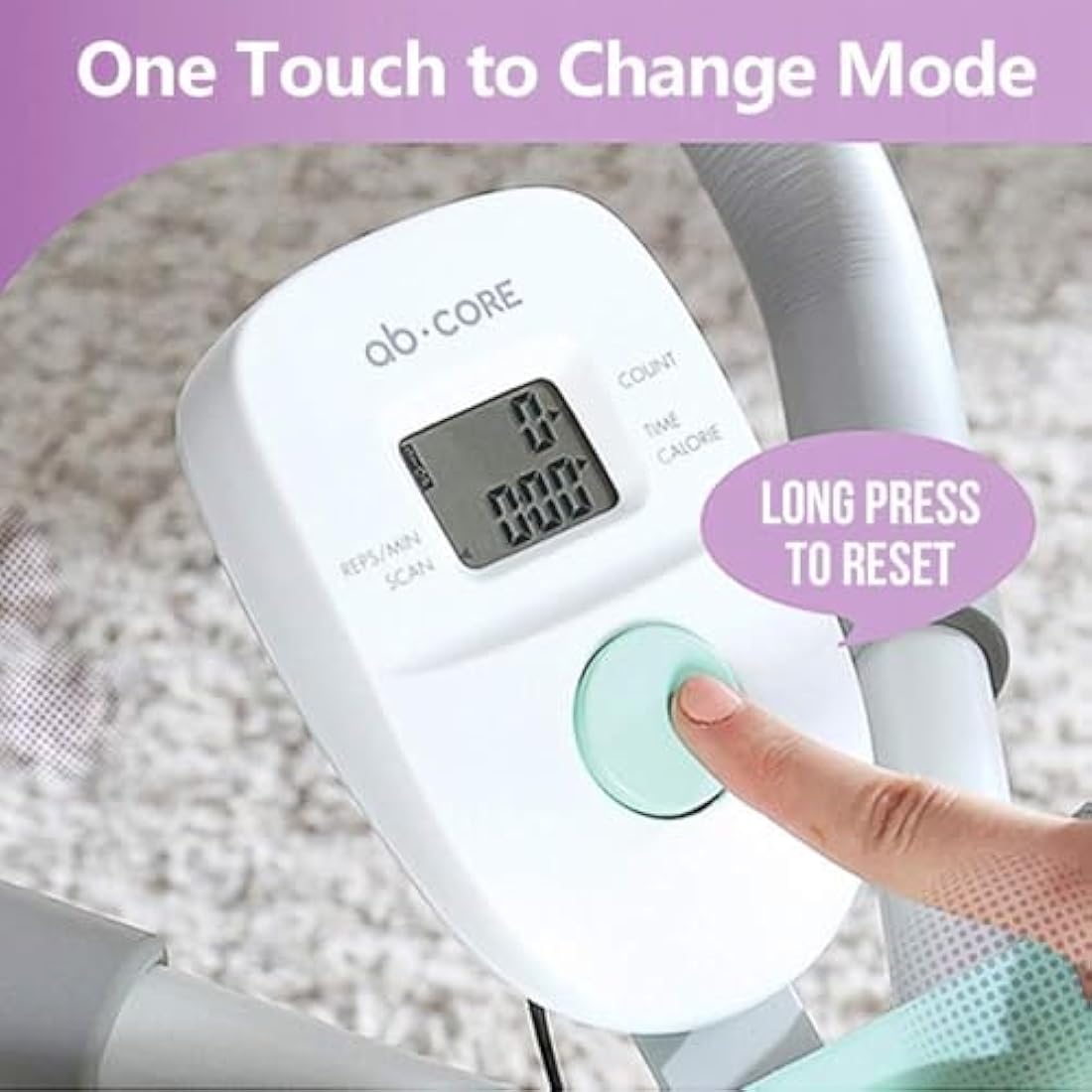leikefitness Height Adjustable Ab Trainer Abdominal Whole Body Workout Machine Waist Cruncher Core Toner, Leg, Thighs, Buttocks Shaper with LCD Monitor AB9300