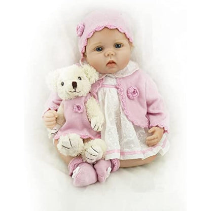 ZIYIUI Reborn Dolls 22 Inches 55 cm That Looks Real Reborn Baby Doll Lifelike Silicone Vinyl Newborn Soft Doll Blue eyes Toddlers Toys for age 3+