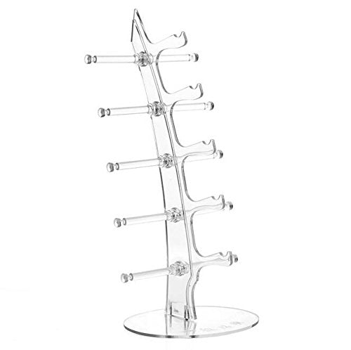 Eyeglasses Sunglasses Storage Display Stand Holder Organizer Case Show Rack for 5 Glasses