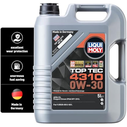 LIQUI MOLY Top Tec 4310 0W-30 | 5 L | Synthesis technology motor oil | SKU: 2362