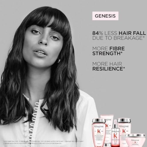 Kérastase Genesis, Nourishing & Fortifying Anti-Hair Fall Mask, For Weakened Hair, With Ginger Root & Edelweiss Flower, Masque Reconstituant, 200ml