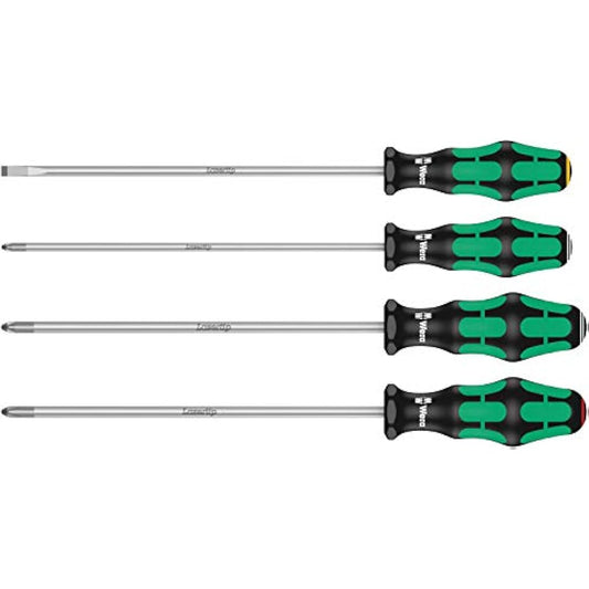 Wera 335/350/355/4 Kraftform Plus Lasertip Screwdriver set, PH/PZ/SL, 4pc, 05347736002