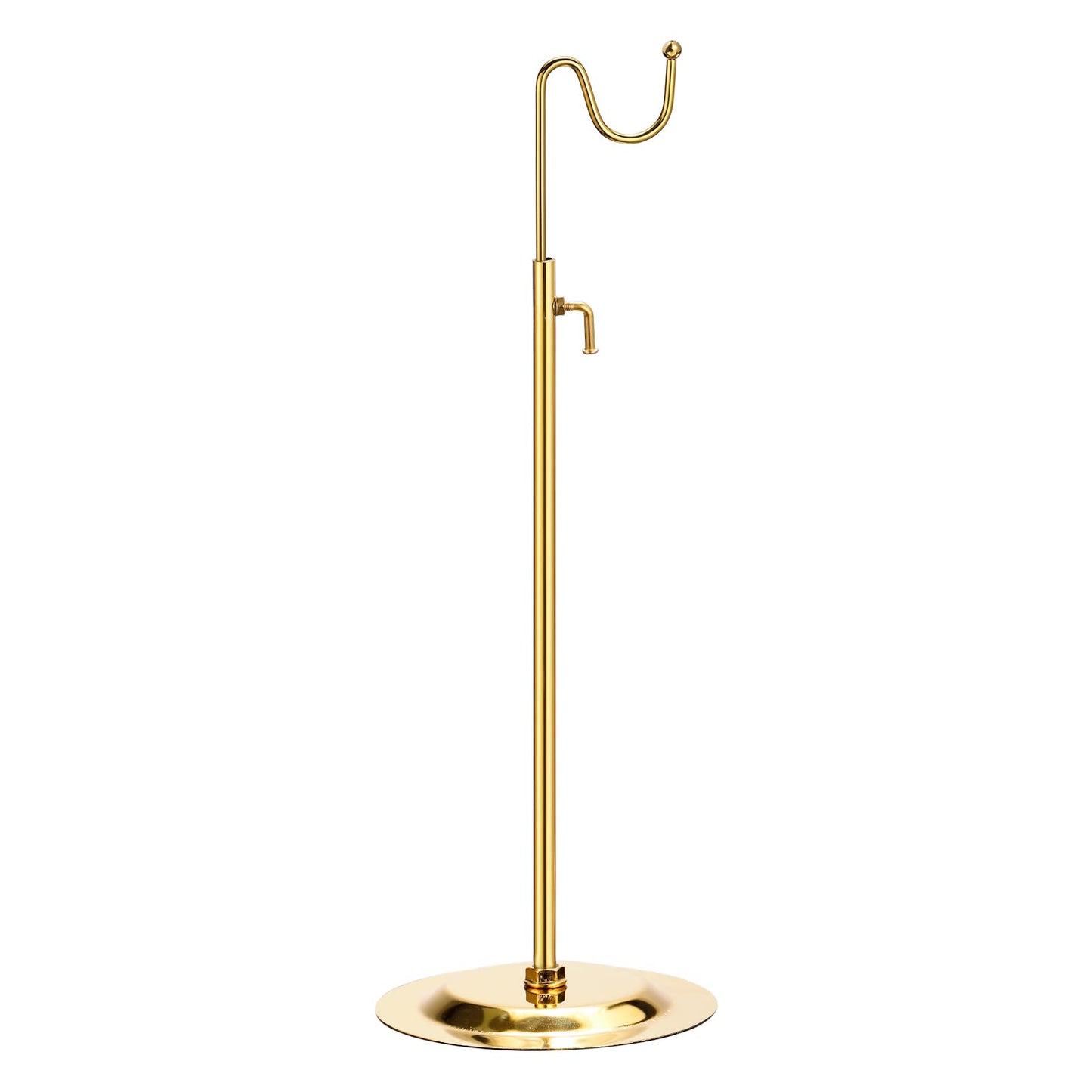 sourcing map Purse Display Stand Adjustable Tabletop Single Hook Handbag Rack Stainless Steel Bag Holder for Retail Boutique Store - Gold