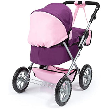Bayer Design 13057AA Dolls Pram Trendy, stroller, foldable, height-adjustable handle, bag