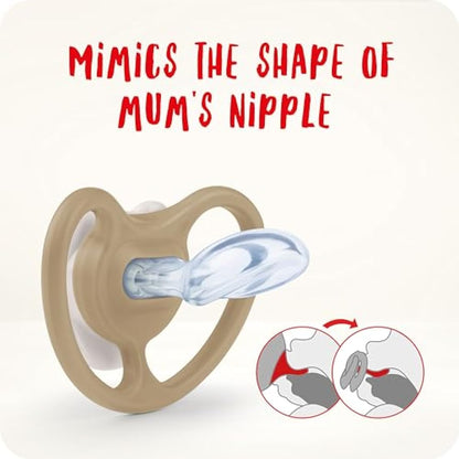 NUK Space Baby Dummy | 6-18 Months | Soothers with Extra Ventilation | BPA-Free Silicone | Mickey & Minnie Mouse | 2 Count