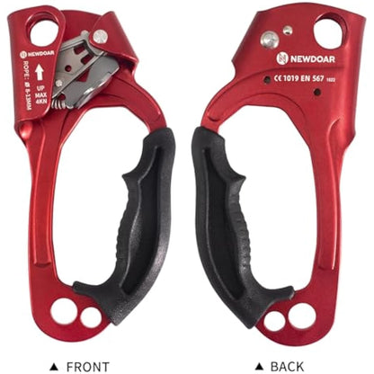 NewDoar UIAA & CE Certified Hand Ascender Rock Climbing Tree Arborist Rappelling Gear Equipment Rope Clamp for 8~13MM Rope