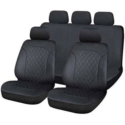 UKB4C Leatherette Full Set Front & Rear Car Seat Covers for VW Volkswagen Golf All Models