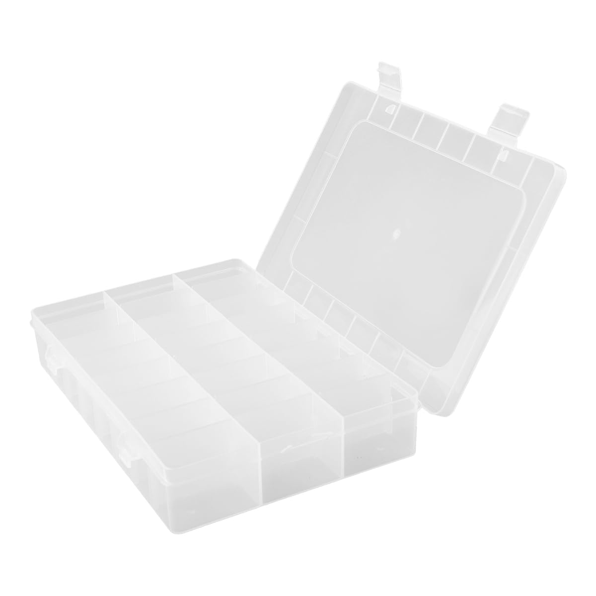 Lotsdonxia Clear Plastic Storage Box, 24 Compartments - Organise Jewellery, Beads, Craft Supplies & Small Items
