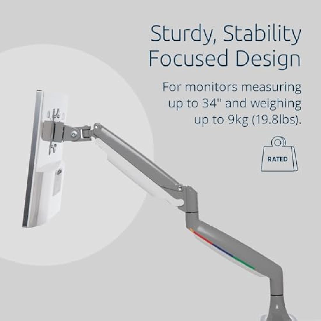 Kensington ONETOUCH HEIGHT ADJUST SING MON ARM