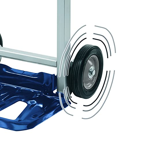 Einhell BT-HT 90 Folding Sack Truck - 90 kg Capacity Aluminium Framed Folding Trolley On Wheels - Folding Hand Truck With Extendable Handle, Multicolor