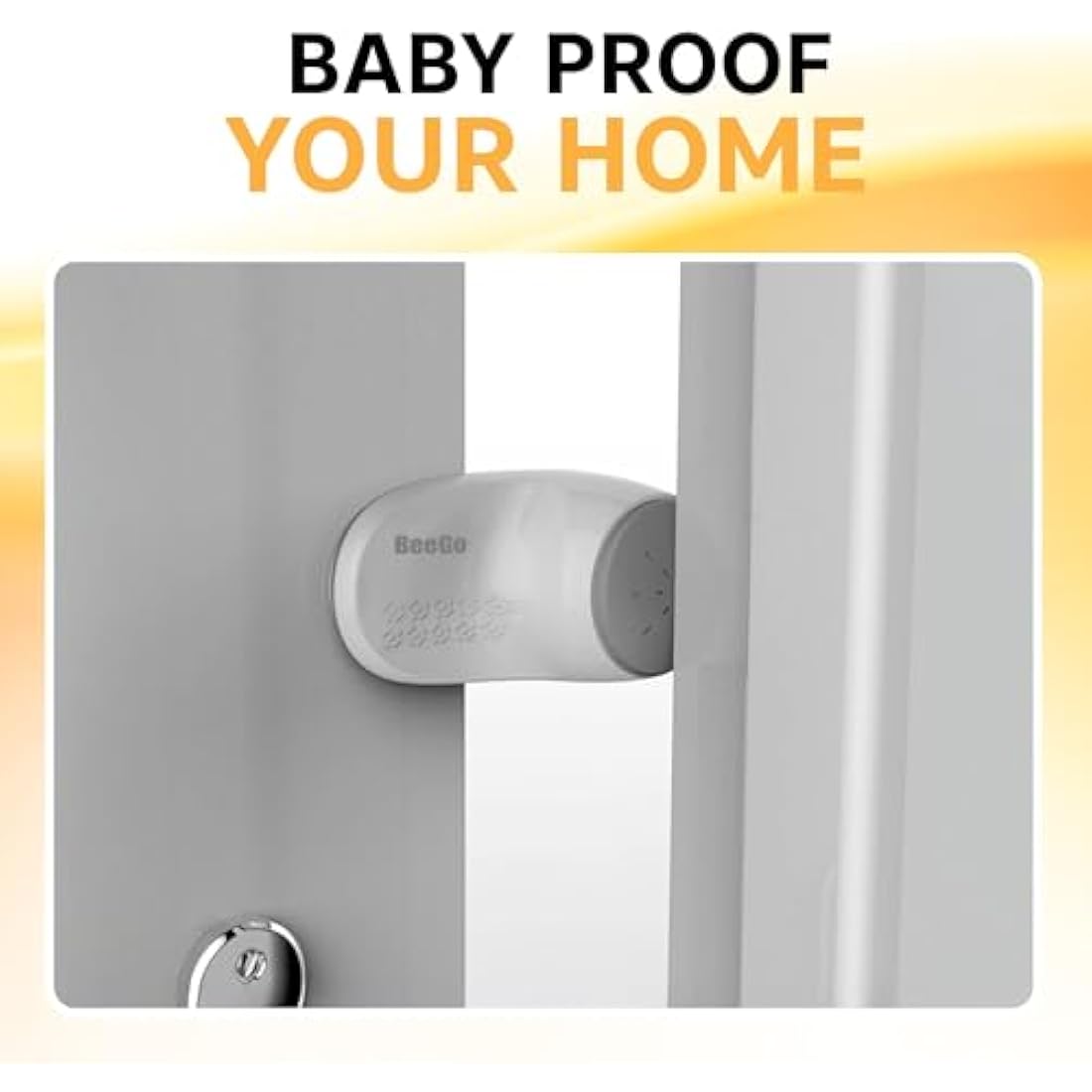BeeGo® Baby Door Safety Stoppers - Finger Guards and Anti-Slam Locks | Child Locks for Home (2 Pieces)