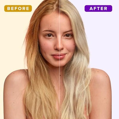 NYK1 Purple Shampoo And Conditioner For Blonde Hair (500ml x2) SULPHATE FREE Toner Bleached - Sets Silver