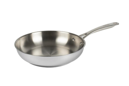 KUHN RIKON Allround Oven-Safe Induction Uncoated Frying Pan, 24 cm, Stainless Steel, Silver
