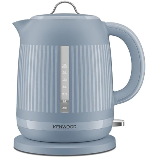 Kenwood Dawn Electric Kettle, 360° Swivel Base, Water Level Indicator, Cord Storage, Boil-Dry Protection, Removeable Filter, Capacity 1.7L, ZJP09.000BL, 3000W, Stone Blue