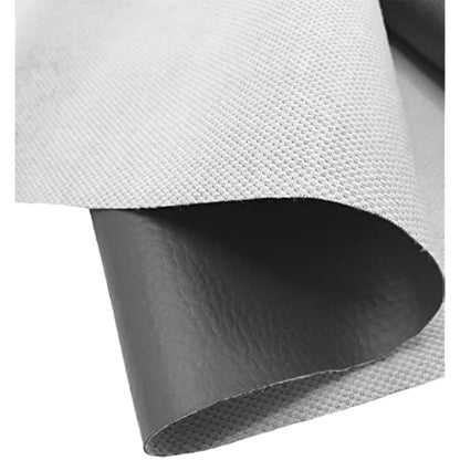 A-Express Grained Faux Leather Fabric Waterproof Heavy Duty Leatherette Vinyl Leathercloth Upholstery Textured Material - Dark Grey Half Metre 50cm x 140cm
