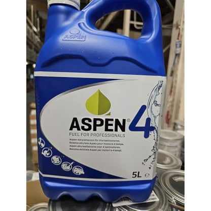 Husqvarna Aspen 4T Fuel, 5 Litres, Alkylated Petrol for Chainsaw / Mower / Small Tractor