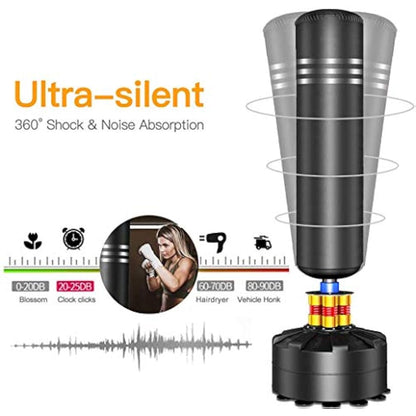 YOLEO Punching Bag Heavy Boxing Bag with Suction Cup Base - Freestanding Punching Bag for Adults Kickboxing Bags Kick Punch Bag