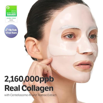 SUNGBOON EDITOR Deep Collagen CICA Tea tree Overnight Mask 37gx4ea | Real Collagen Face Mask with Tea tree & Centella | Acne Face Mask for Calming & Soothing | Korean Skin Care