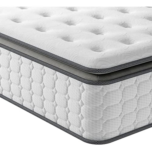 Vesgantti 3FT Single Mattress, 10.6 Inch Pocket Sprung Mattress Single with Breathable Foam and Individually Pocket Spring - Medium, Upgraded Pillow Top Collection