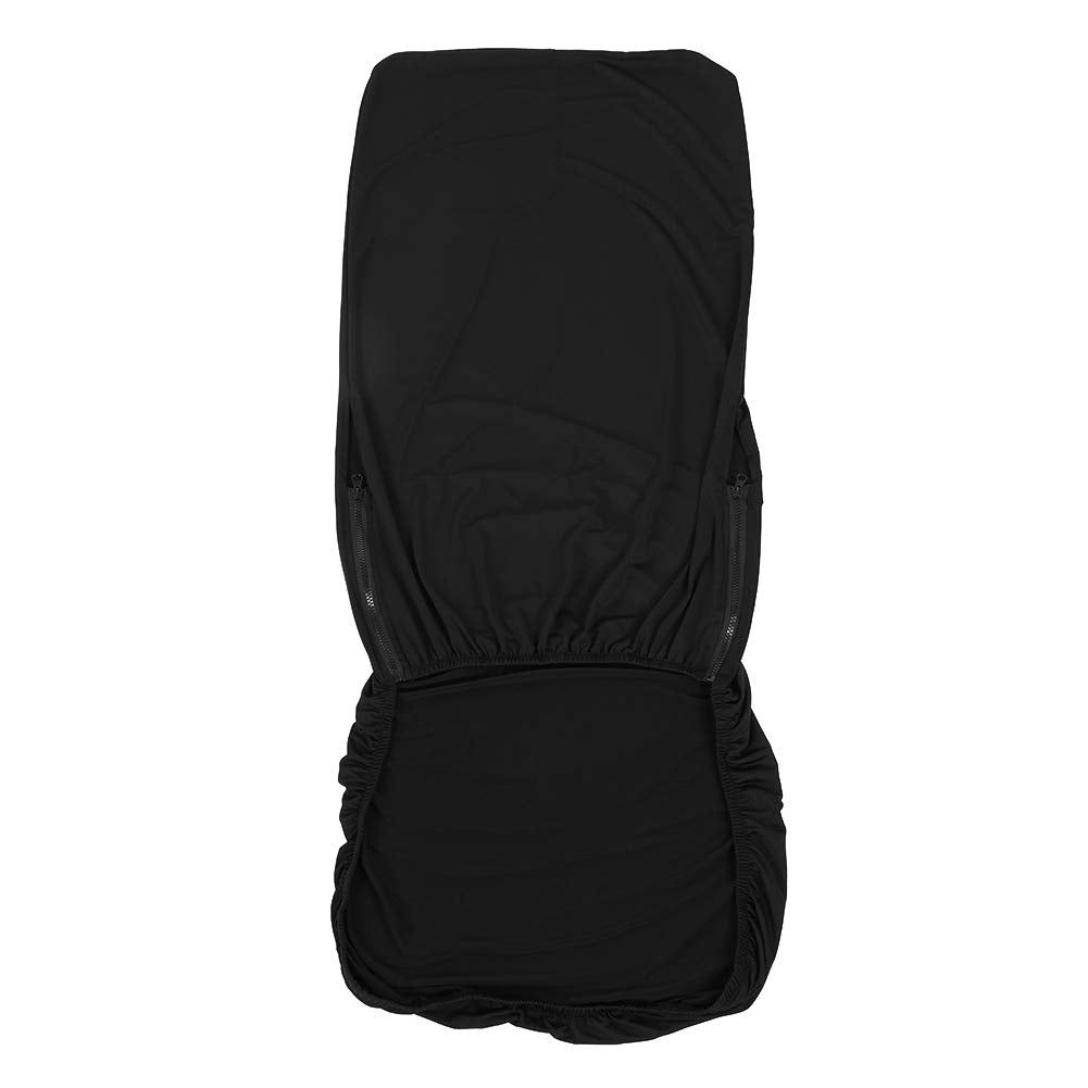 Akozon Office Chair Cover, Elastic Stretchable Fabric Chair Seat Cover Protector, Washable Slipcovers for Office Computer Chairs (Black)