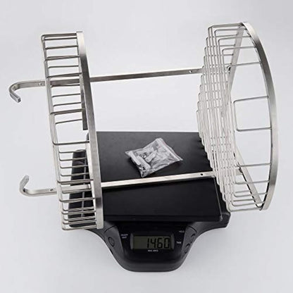 Konhard CS002 Wall Bathroom and Shower Basket, Brushed Stainless Steel 2 Tier