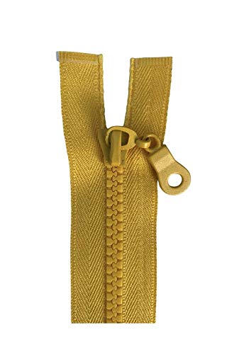 Chunky No.5 Plastic Molded Zip Closed End Yellow Buttercup - 111, 8 inch - 20 cm Closed End