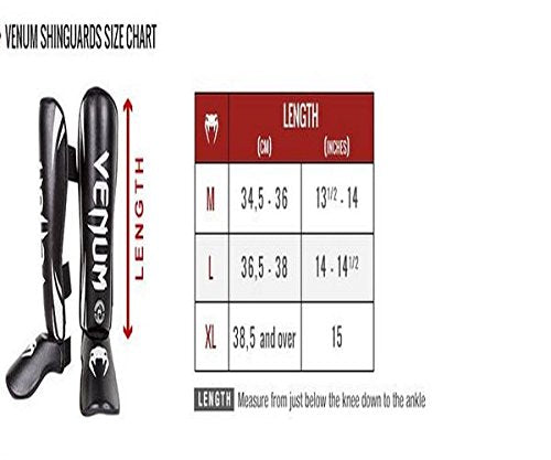 Venum, Challenger Standup Shin Guards, Men's, L, Matte/Black