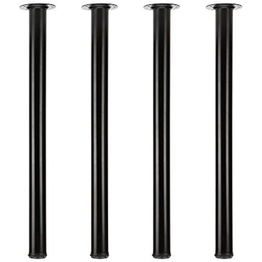 QLLY Table Legs 70cm/27.5 inch Adjustable Metal Desk Legs, 4 Pcs Furniture Legs, DIY Office Table Leg (70cm, Black)