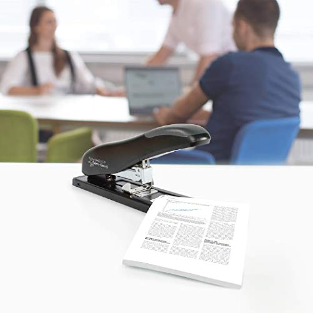 Rapesco 1276 ECO HD-100 Heavy Duty Stapler, 100 Sheet Capacity, Black