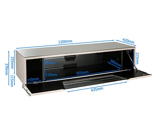 Alphason Chromium 2 1200 TV Cabinet - Black