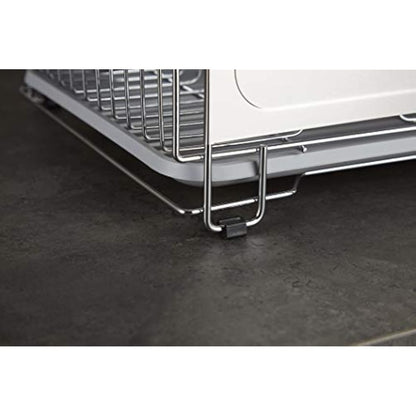 Swan SWKA5050N Dish Rack, Rust Resistant Dish Drainer with Anti Slip Feet and Drip Tray, Chrome