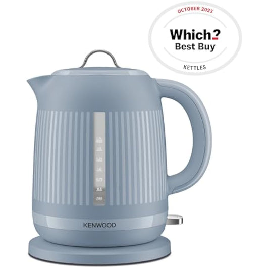 Kenwood Dawn Electric Kettle, 360° Swivel Base, Water Level Indicator, Cord Storage, Boil-Dry Protection, Removeable Filter, Capacity 1.7L, ZJP09.000BL, 3000W, Stone Blue