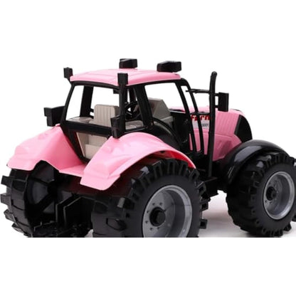 Toyland® Friction Powered Farm Tractor With Opening Bonnet - Available In Pink, Blue, Red & Green (Pink)