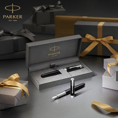 Parker Sonnet Fountain Pen | Stainless Steel with Palladium Trim | Fine Nib | Gift Box