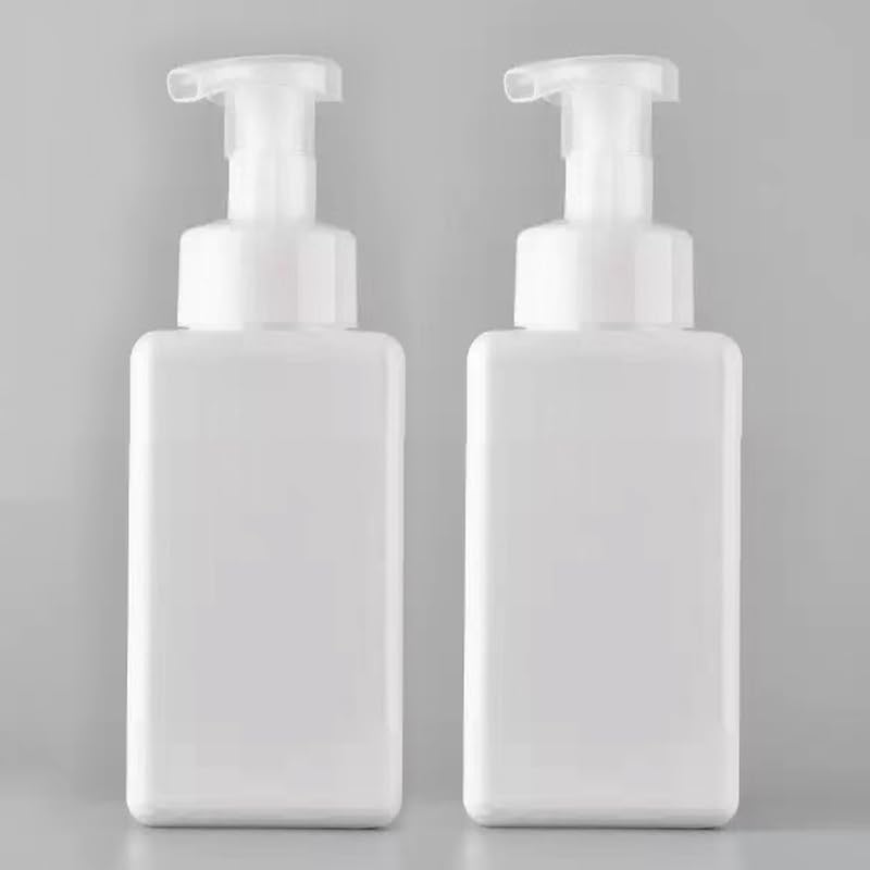 2 PCS-Foaming Soap Dispenser, Hand Soap Dispenser, Refillable Foam Liquid Hand Soap Empty Plastic Pump Bottle Container for Bathroom Vanities