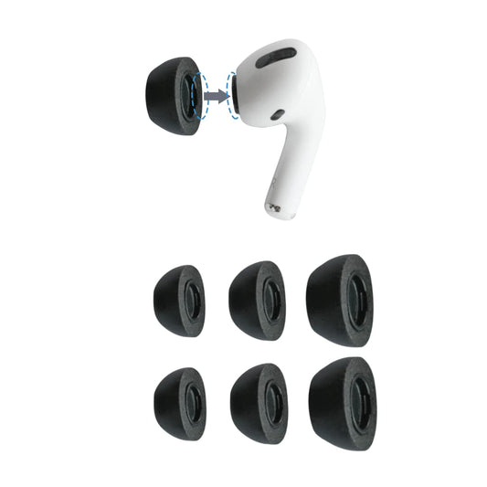 COMPLY Premium Memory Foam Earphones Tips For Airpods Pro Generation 1 & 2 Replacement Earbud Tips For A Comfortable Secure Fit x 3 Pairs (Assorted,