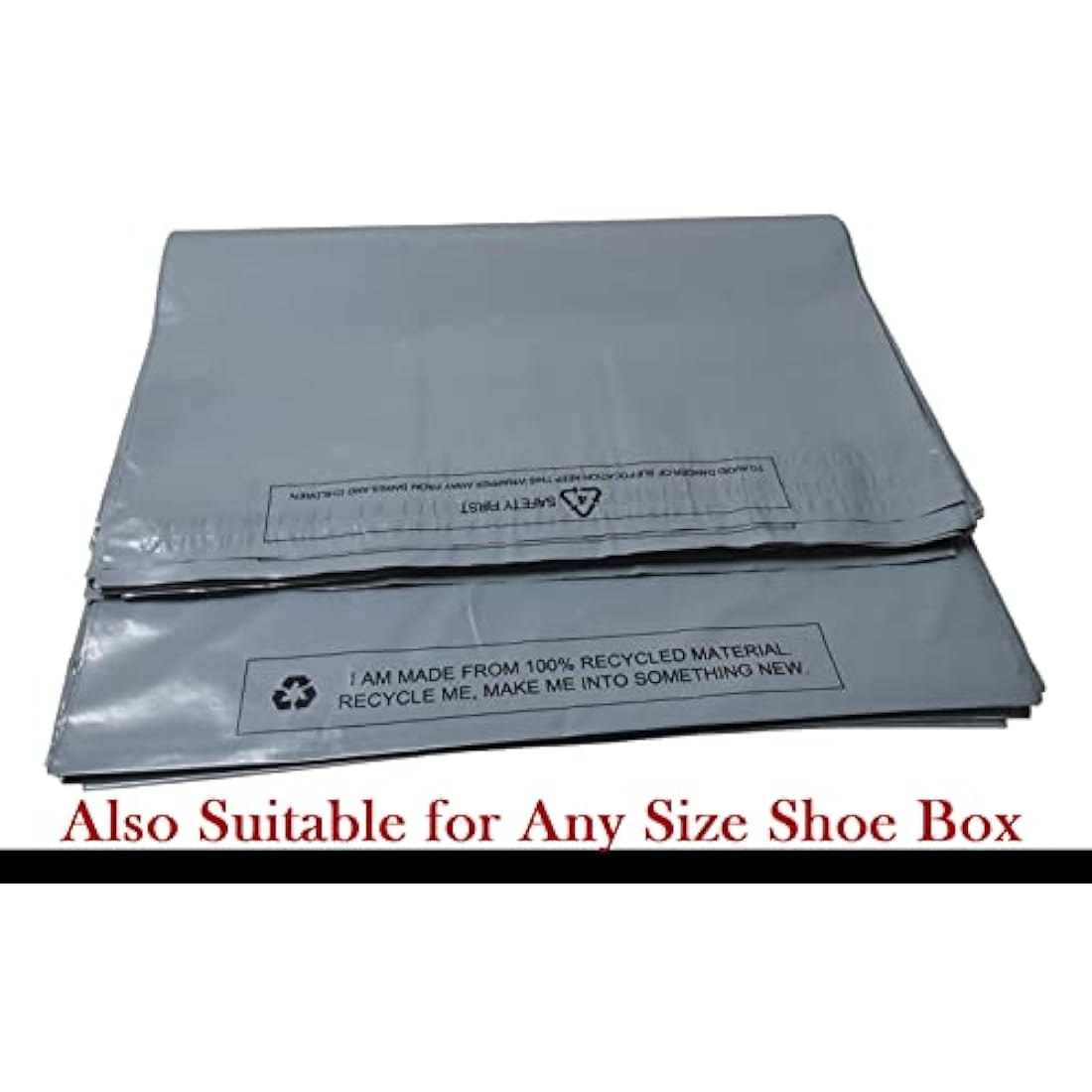 MSDS-SOLUTIONZ 100 Pack Grey Mailing Poly Postal Self Seal Bags 17''x22'' Size Postage Packaging Mailers Posting Shipping Post Parcels Package Bags