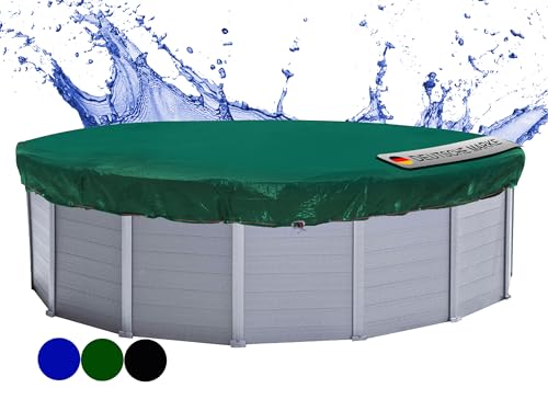 QUICK STAR Winter Swimming Pool Cover Round 180g/m? for Poolsize 460-500cm (16,5ft) Tarpaulin dimension ? 560cm Green