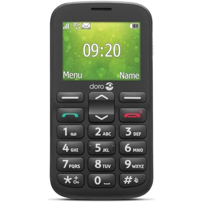 Doro 1380 Unlocked 2G Dual SIM Mobile Phone for Seniors with 2.4" Display, Camera and Assistance Button (Black) [UK and Irish Version] (Black)