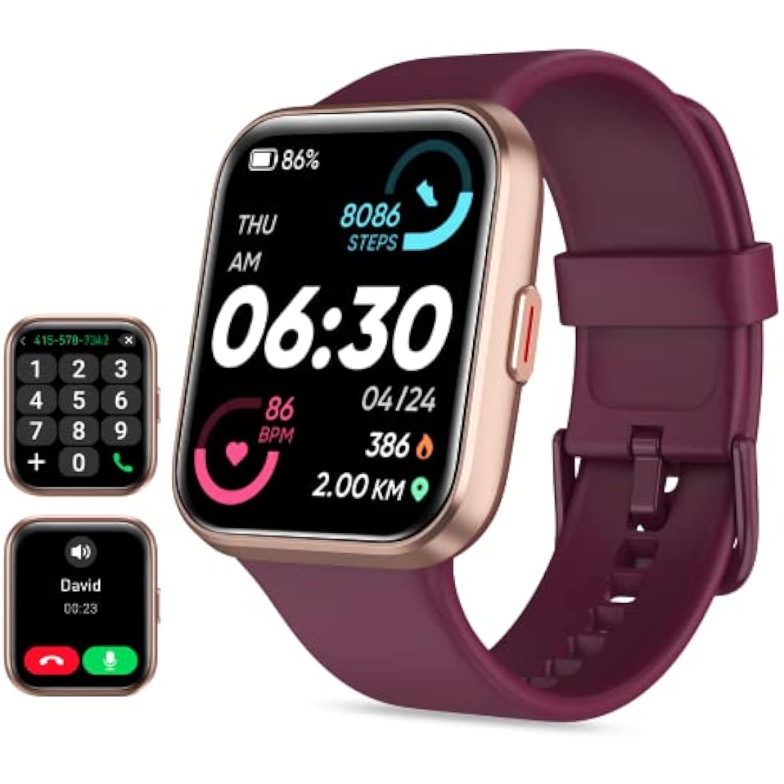 Smart Watch for Men Women (Answer/Make Call), Alexa Built-in, 1.8" Touch Screen Fitness Watch with SpO2 Heart Rate Sleep Monitor, 100 Sport, IP68 Waterproof Step Counter Smartwatch for iPhone Android