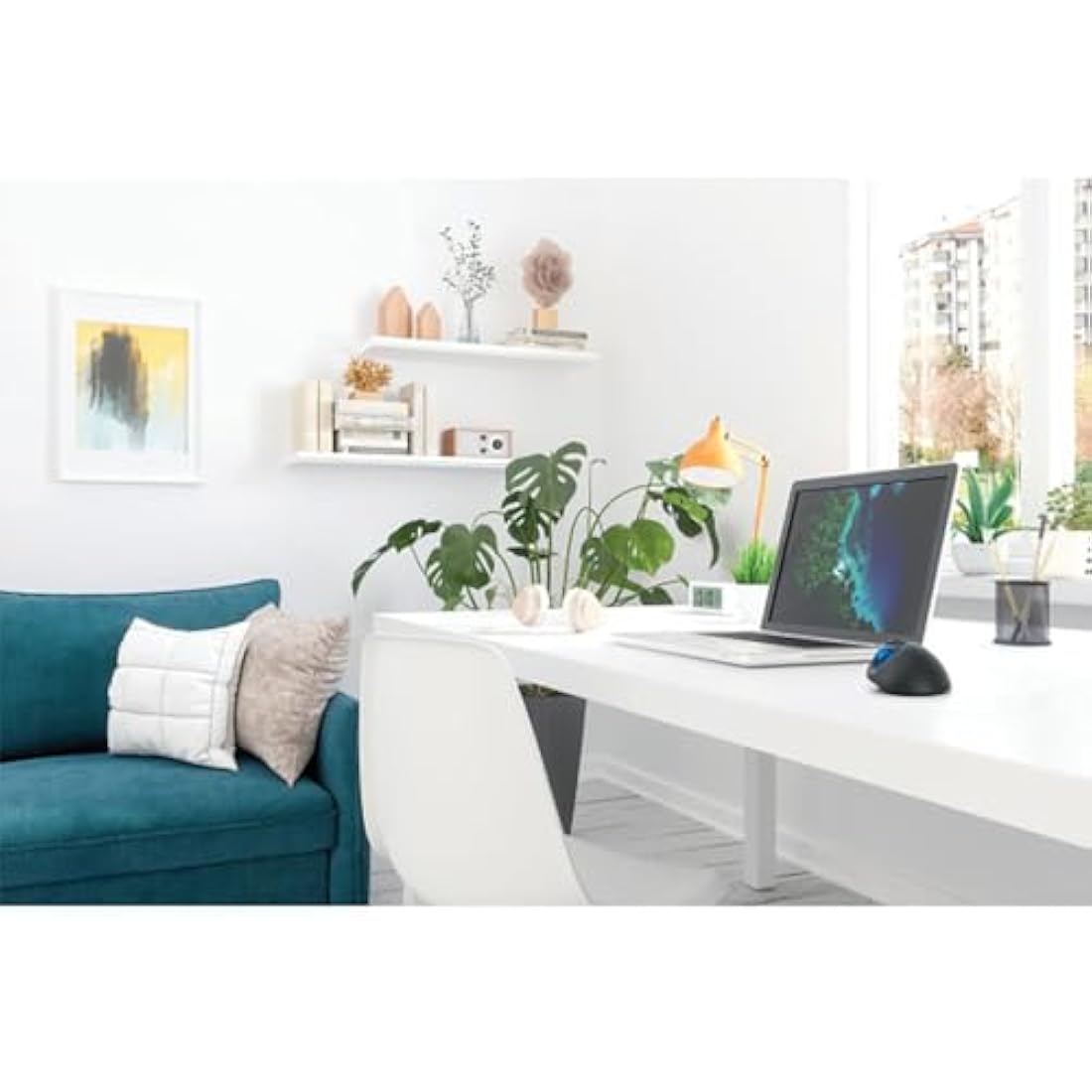 Kensington Pro Fit Ergo TB450 Bluetooth 2.4GHz with Dual Wireless Capability, Up to 18 months of Battery Life, Ergonomic 34mm Thumb Operated Trackball Mouse, Made from 50% Recycled plastic (K72194WW)
