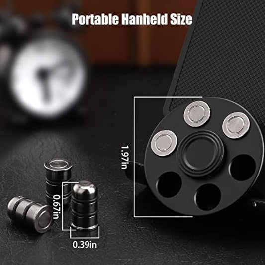 Metal Fidget Spinner Toy for Adults Kids, Cool Alloy Fidget Hand Finger Spinner Cube Toy, Sensory Fidget Gyro Spinning Desk Toys Gifts for Party Favors(Black)