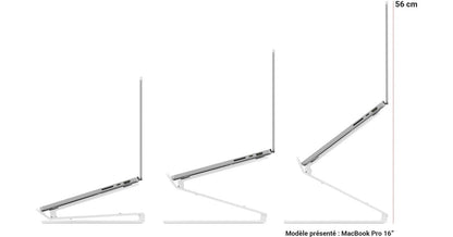 Twelve South Curve Flex Laptop Stand, MacBook Stand - Ergonomic, Portable, Aluminum Laptop Holder, Laptop Cooling Stand, Adjustable Height & Angle,