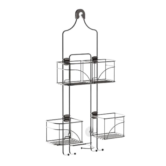 Zenna Home With Baskets That Slide Out to accommodate Hose, Versatile Storage Solution for Your Bath Area. Rust-Resistant Expandable Over-The-Shower