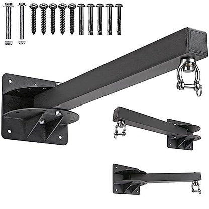BeneLabel Punch Bag Bracket, Boxing Bag Wall Stand Frame Heavy Duty Speed Bag Hanger Silent Rotation 61cm Length with Adjustable Angel for Boxing