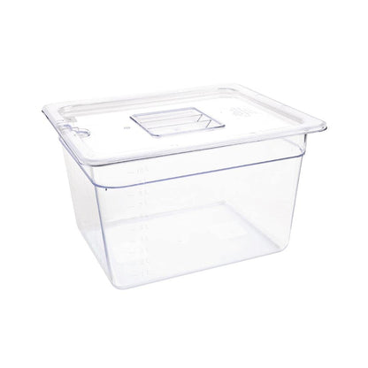 Vogue 1/2 Gastronorm Container 200mm 10.8 Litre Catering Food Storage Pan, Transparent
